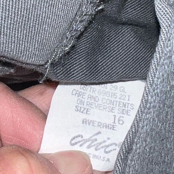 Vintage Chic Belted Pleated Front Pants Size 16 Gray Pockets Straight Leg Office - Picture 4 of 7